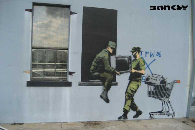 Banksy Military Looting