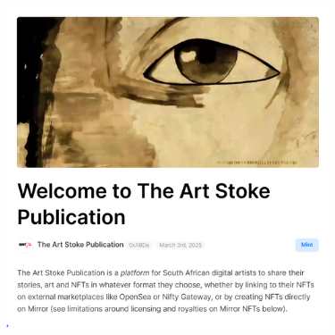 Welcome to the Art Stoke Publication